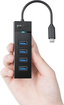 $11.39 • Buy SANZANG Multi USB C Type C USB 3.0 Hub 4 Port Adapter Expansion Splitter PC