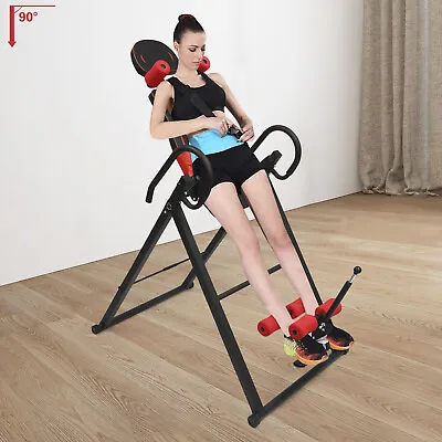Gravity Inversion Table Foldable Back Neck Pain Exercise Therapy Bench • $169.10
