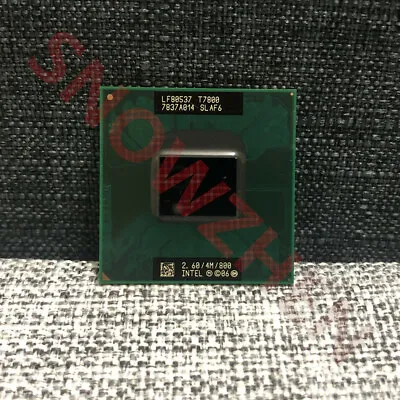 Intel Core 2 Duo T7800 CPU Dual-Core 2.60GHz 4MB 800 MHz Socket P CPU Processor • $18.88