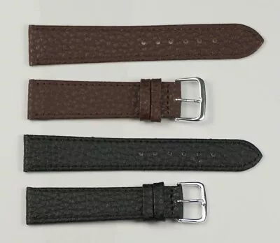 £3.95 • Buy Buffalo Grained Leather Watch Strap Replacement For Formal Black/brown 12mm-20mm