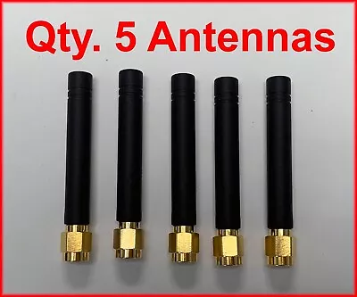 5pk GSM Quad-Band Stubby Antenna 2dBi 850/900/1800/1900 MHz SMA Male • $4.50