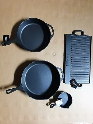 £9.99 • Buy Cast Iron Frying Pan Pre Seasoned Skillet Bbq Griddle  Plate