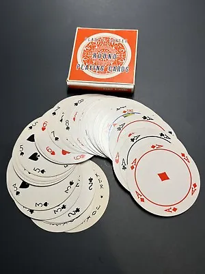 Plastic Coated Round Playing Cards Made In Hong Kong Vintage 14333 Complete • $12.50