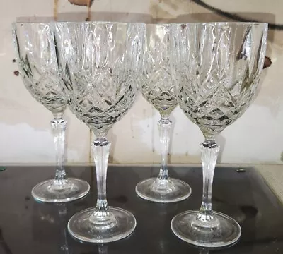 $45 • Buy Set Of 4 Marquis By Waterford Markham Water Goblets Glasses Wine 8.75  H Diamond