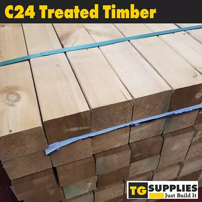 C24 Treated Timber Easy Edge Planed High Quality Construction TImber Post 4x3 • £59.99