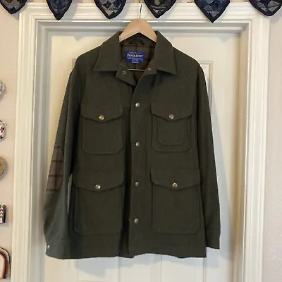 New Pendleton Mackinaw Hunting Style Wool Cruiser Jacket L GREEN • $139