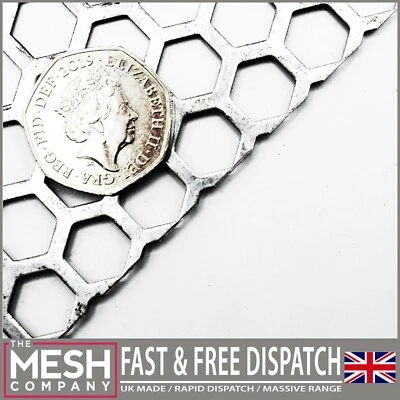 £3.81 • Buy 11mm Galv Hexagonal (11mm Hole X 14mm Pitch X 1mm Thick) Perforated Sheet Plate