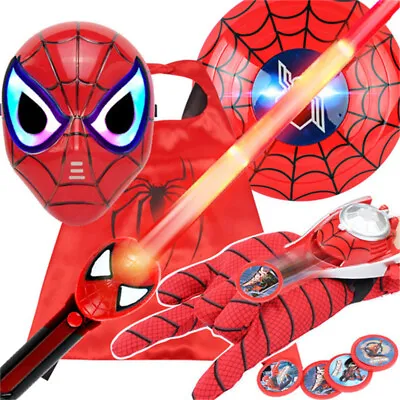 Marvel The Avenger Spider-Man Launcher Shield Helmet Kids Cosplay Toys Xmas Gift • £9.99