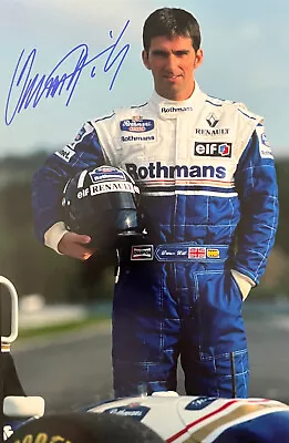 Hand Signed Photo Of DAMON HILL F1 MOTOR SPORT WILLIAMS Autograph • £90