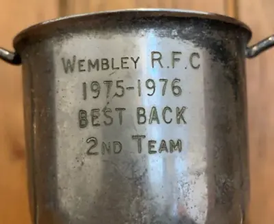 1975 Wembley Rugby Vintage Silver Plate Trophy Trophies Loving Cup • $37.32