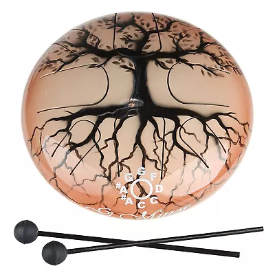 Steel Tongue Drum 8 Notes 11  Handpan Drum W/ Mallets Tree Of Life • $207.99