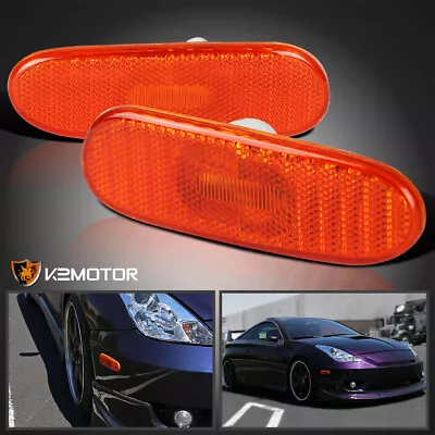 Fits 2000-2005 Toyota Celica Amber Side Marker Lights Signal Lamps Left+Right • $13.52