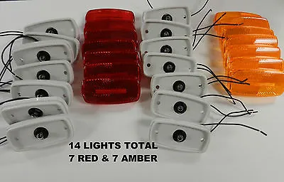 14 Pack Amber And Red Marker/ Clearance Light RV Trailer Truck Camper Motorhome • $21.99