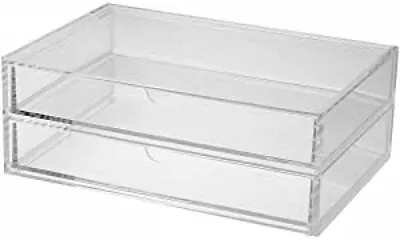 New Muji Large Acrylic Case 2 Drawers Makeup Jewelry Box 82998283 Japan • $62