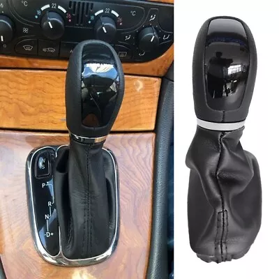 Black Automatic Gear Shift Knob With Gaitor Boot For Mercedes-Benz W203 W204 • $15.11