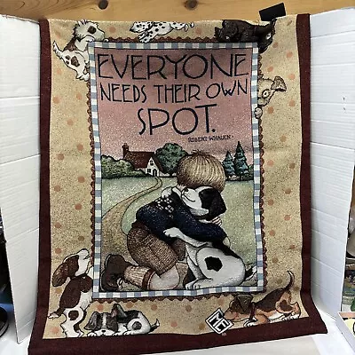 Vintage Mary Engelbreit Tapestry Everyone Needs Their Own Spot Wall Hanging • $8