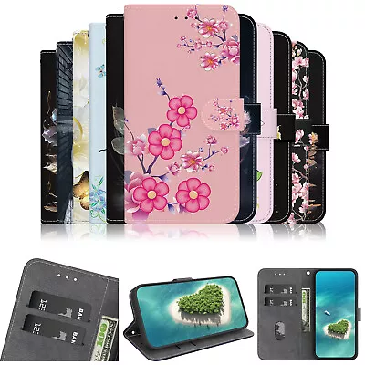 Leather Crystal Painting Flip Wallet Case For ZTE A7S Blade A52 A72 V40Vita Case • $10.97