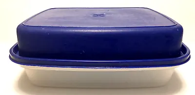 Tupperware Marinade Container 1295-5 Blue Season Serve With Lid -VINTAGE • $19.88