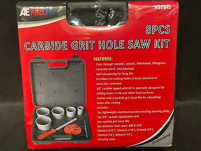 C2 Carbide Grit Hole Saw Drill Bit File Kit Set Ceramic Tile Masonary Fiberglass • $50.95