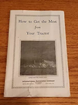 McCormick Deering 10-20 Farmall Tractor Manual Instruction Flyer IHC Original  • $31.99