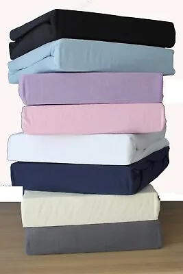 2xCot Fitted Sheet 120x60cm Super Soft Premium Quality 100% Cotton Soft Jersey. • £9.97