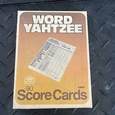 Vintage WORD YAHTZEE SCORE CARDS Sheets Milton Bradley Game 1978 Original Box • $14.99