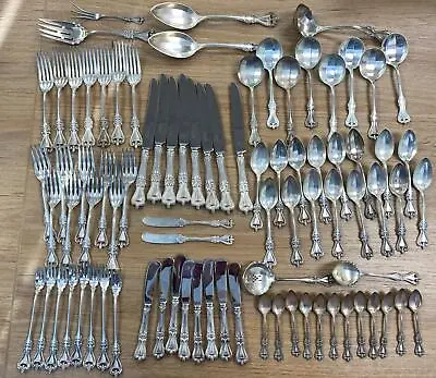 $2650 • Buy Towle Old Colonial Sterling Silver 7pc Flatware 8 Place 85 Pc Set Extras