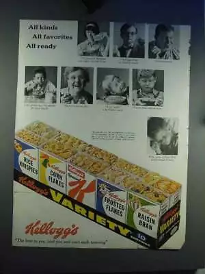 1964 Kellogg's Cereal Variety Pack Ad - All Favorites • $19.99