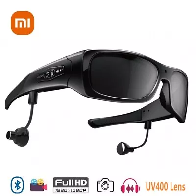 Xiaomi Outdoor Spy Video Camera UV Sunglasses FHD + Bluetooth Earbud Music Calls • $79.75