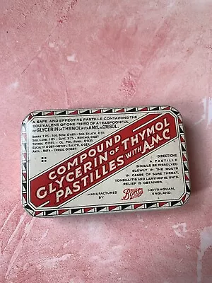 £4 • Buy Vintage Boots Compound Glycerin Of Thymol Pastilles With AMC Collectable Tin