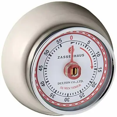 $30.12 • Buy Zassenhaus 60-Minute Magnetic Steel  Retro  Kitchen Timer, Cream