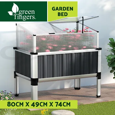 Greenfingers Garden Bed 80x49x74cm Greenhouse Planter Box Raised Galvanised Herb • $103.95