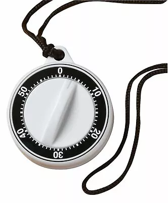 Norpro 60-Minute Plastic Timer On A Rope With Magnet On Back White • $11.52