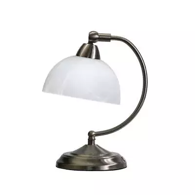  Mini Modern Bankers Desk Lamp With Touch Dimmer Control Base Brushed Nickel • $32.99
