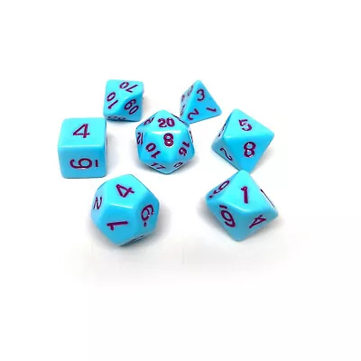 Easy Roller Dice Powder Blue Opaque W/Maroon (7) New • $10.49