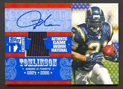 LaDAINIAN TOMLINSON 2007 TOPPS TX EXCLUSIVE GU JERSEY AUTO AUTOGRAPH /15 • $99.99