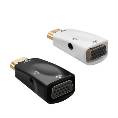 £3.11 • Buy 1080P HDMI Male To VGA Female Adapter Video Converter 3.5mm Audio Output CR'S0