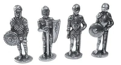 Knights In Armor Miniature Metal Figurines Role Playing Pack 4 Homeschool 1.5H • $22.50