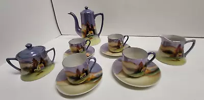 Vintage CHIKARAMACHI Fine Porcelain  Hand Painted Coffee Or Tea Set • £19.99