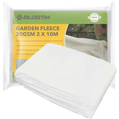 Heavy Duty Garden Fleece Plant Protection Long Lasting Rip Proof 30gsm 2m X 10m • £13.09