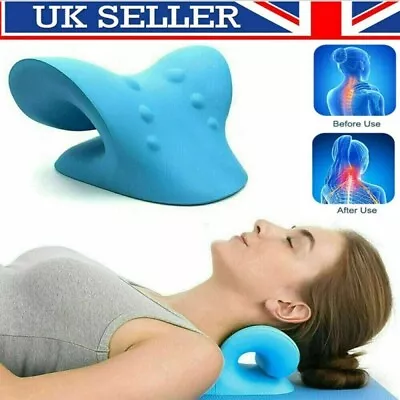 Neck Shoulder Stretcher Cloud Cervical Spine Traction Massage Pillow Pain Relief • £8.89