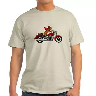 CafePress Dachshund On Motorcycle T Shirt 100% Cotton T-Shirt (1620106601) • $19.99