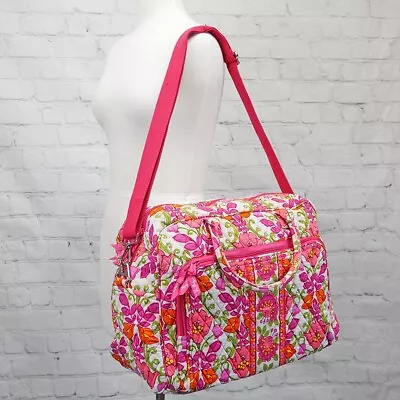 ❤️ VERA BRADLEY Lilli Bell Weekender Travel Duffel Retro Pink Orange Floral • $59.99