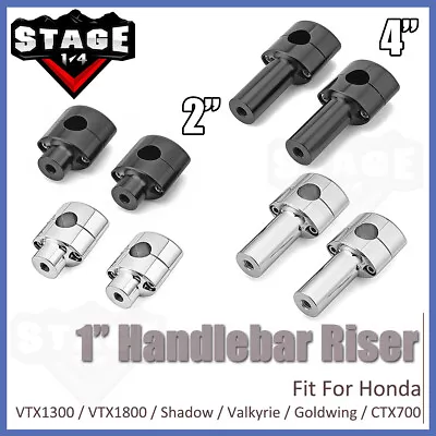 2 /4  Handlebar Riser 1  Clamp For Honda Valkyrie Shadow Spirit 750 VTX1300 1800 • $54.99