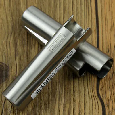2Pcs Metal Case For Clipper CPC1 Lighter Brushed Silver Holder Cover F Original • £7.18