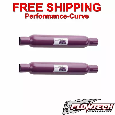 Flowtech Purple Hornies Glasspack Muffler 2.25  IN  2.25  OUT  50225FLT • $97.95