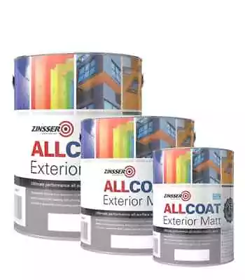 Zinsser AllCoat Exterior Multi-Surface Water-Based Matt/Satin/Gloss 1L/2.5L/5L • £26.90