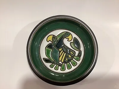 VINTAGE ARTESANIA RINCONADA J.J Madison GREEN PARROT BOWL W HANGER  • $12