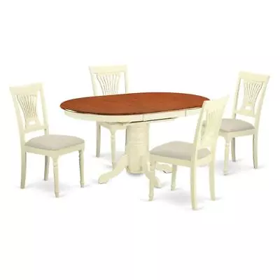 AVPL5-WHI-C 5 Pc Dinette Set - Dinette Table And 4 Dinette Chairs • $627.27