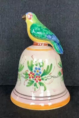 Handpainted Italian Majolica Ceramic Parrot Bell • $25